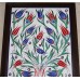 Framed 19"x27" Turkish Handmade Iznik Tulip & Cintemani Pattern Tile PANEL MURAL   122550571653